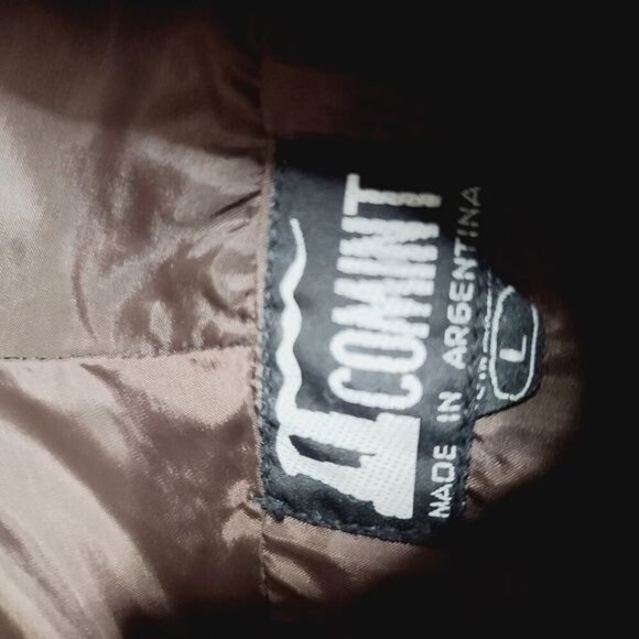 Vintage 80s Genuine Leather Tan Oversized Bomber Jacket - Picture 9 of 17